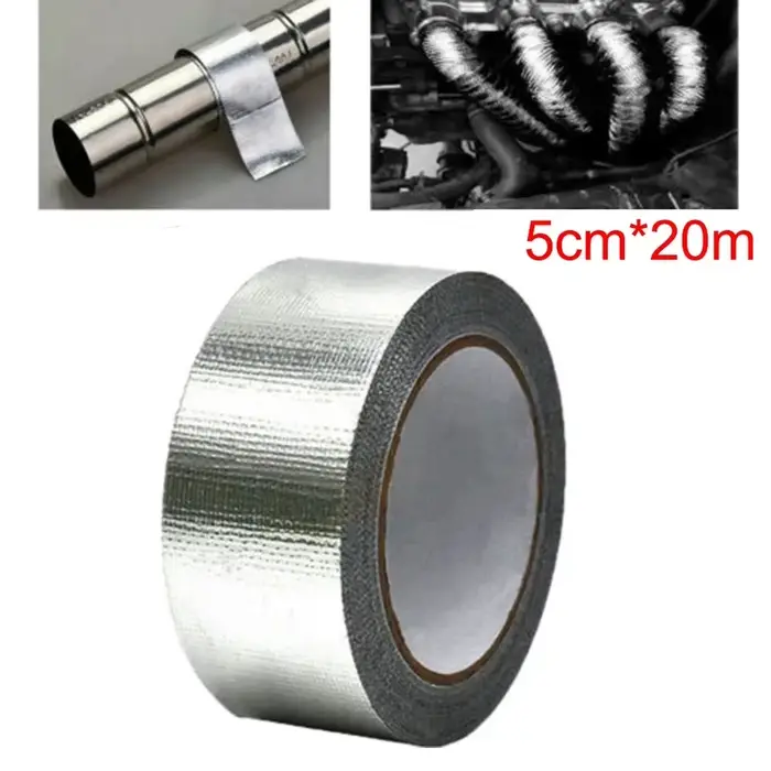 Bande d'isolation thermique pour tuyau d'échappement de moto, 20M x 5cm, enveloppe de collecteur, tu