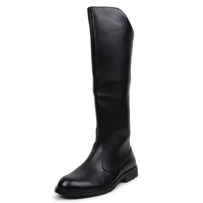 Bottes de moto hautes de styliste de marque italienne pour hommes