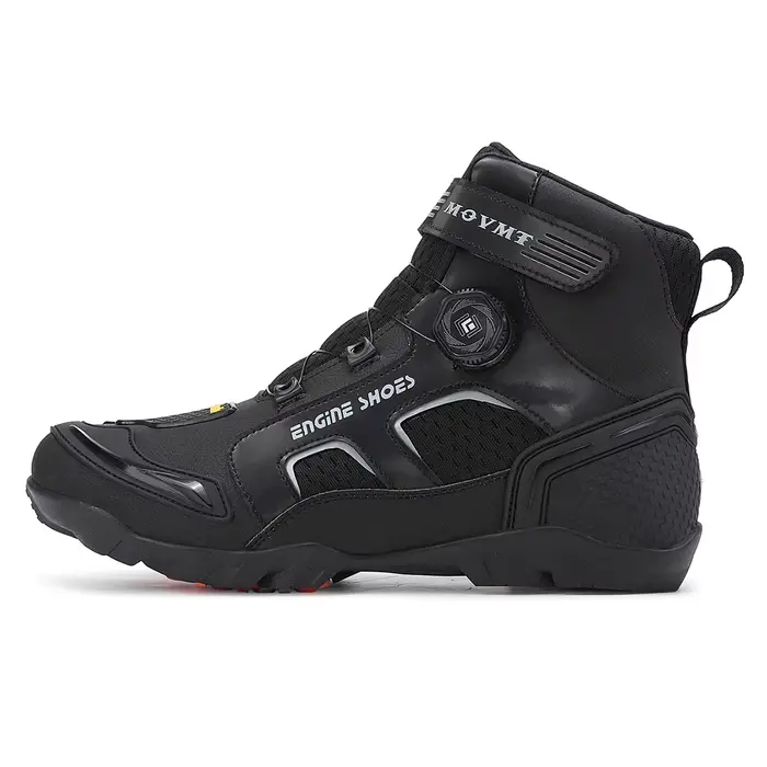 Bottes de moto en cuir pour hommes, respirantes, antidérapantes, résistantes à l'usure, chaussures d