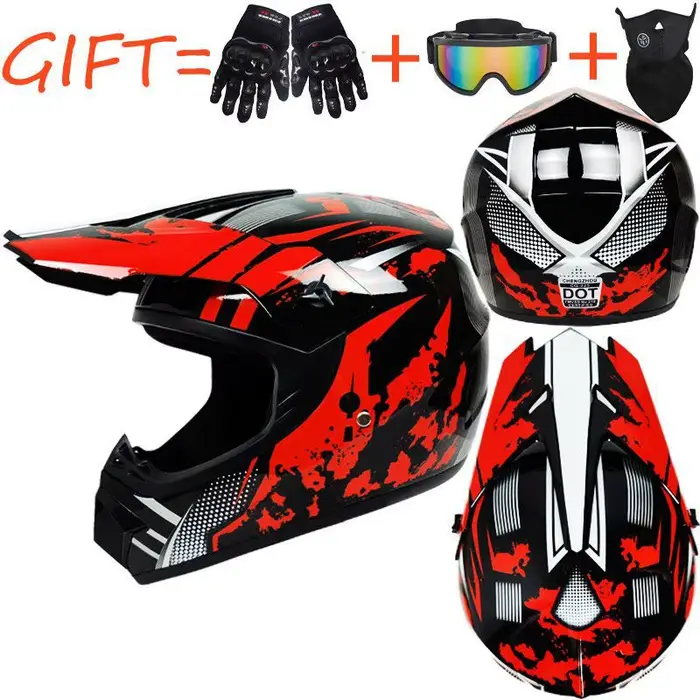 Casques de motos tout-terrain casques de Motocross pour adultes ATV descente vtt DH casques à capuch