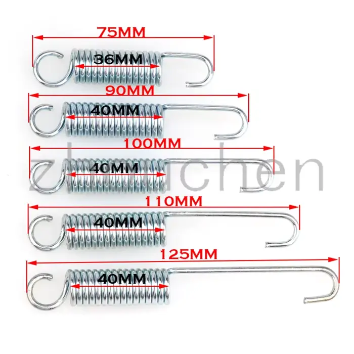 Ressort de béquille 75mm 90mm 100mm 110mm 125mm, pour CRF50 TTR Lifan YX Zongshen SSR Dirt Pit Bike