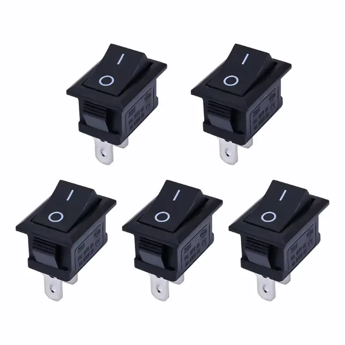 5/15 pièces bouton poussoir 21x15mm SPST 2Pin 6A 250V KCD11 Snap-in marche/arrêt bascule bateau mais