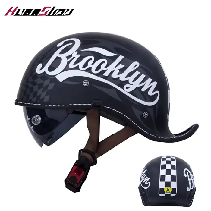 Casque Casco Moto demi-casque allemand classique