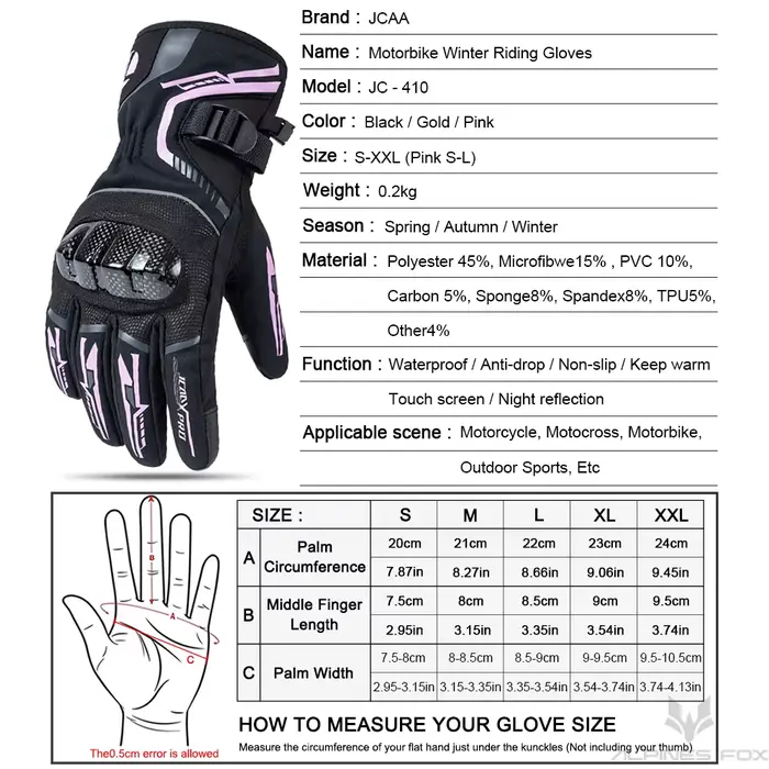 2025 hiver hommes Moto gants femmes imperméable chaud