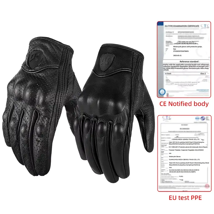 Gants de Moto en cuir rétro