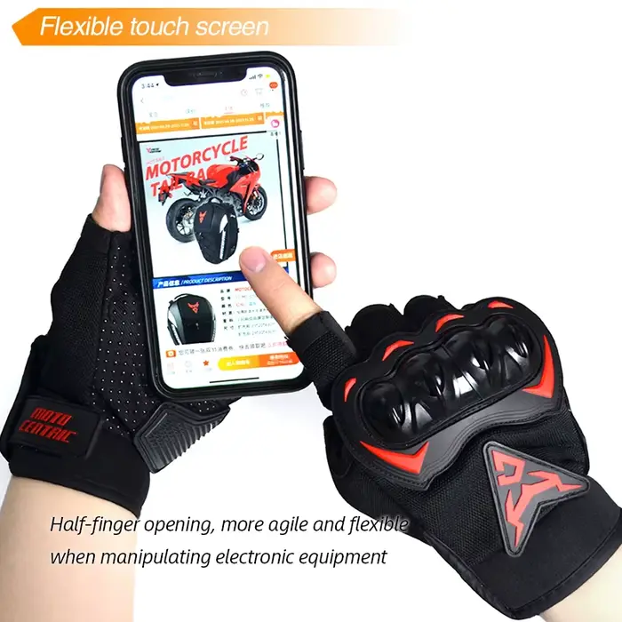 Gants de Moto d'été motOCENTRIC, demi-doigt, respirants, pour motocycliste, ATV, vtt, cyclisme, Anti