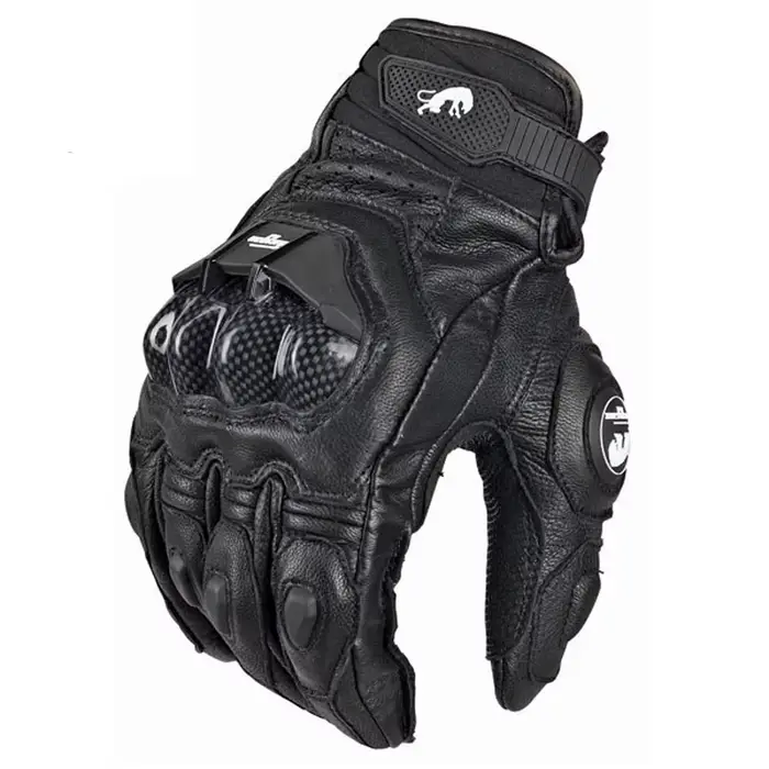 Gants de moto en cuir pour homme, gants de moto rétro, respirants, pour la course, le motocross, le 