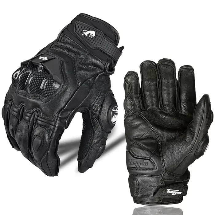 Gants d'équitation pour Motocross, équipement en cuir de vache véritable, gants de protection pour m