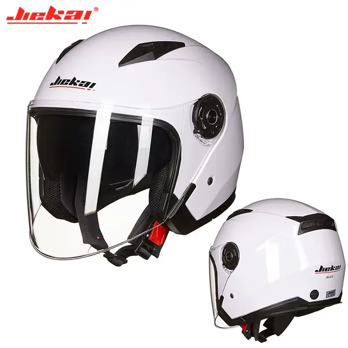 Casque de moto semi-couvert à double lentille adapté aux hommes et aux femmes Casco Para Motos JIEKA