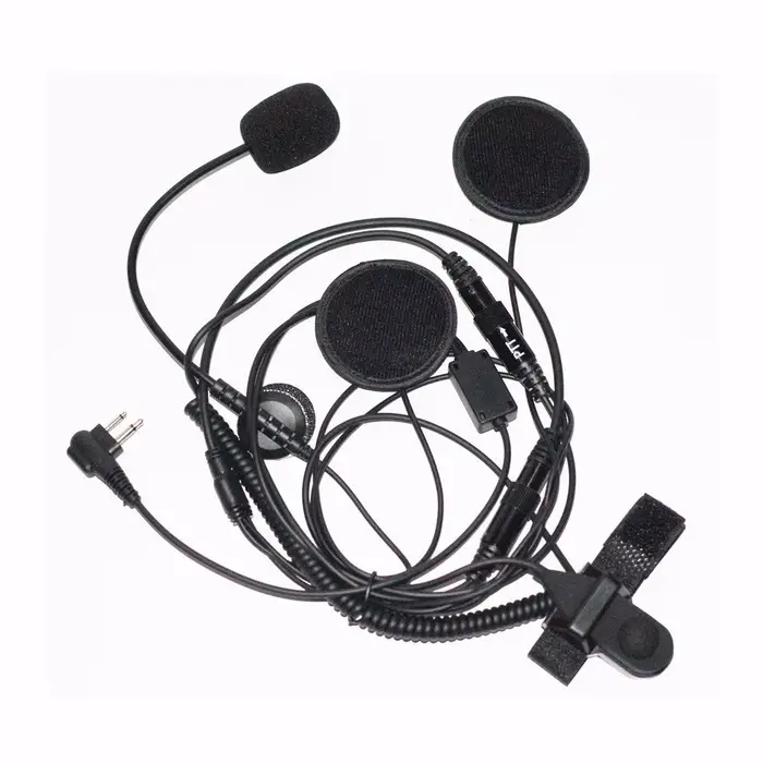 Demi-casque de moto PTT à 2 broches, casque de course, haut-parleur, Microphone pour Motorola CP040 