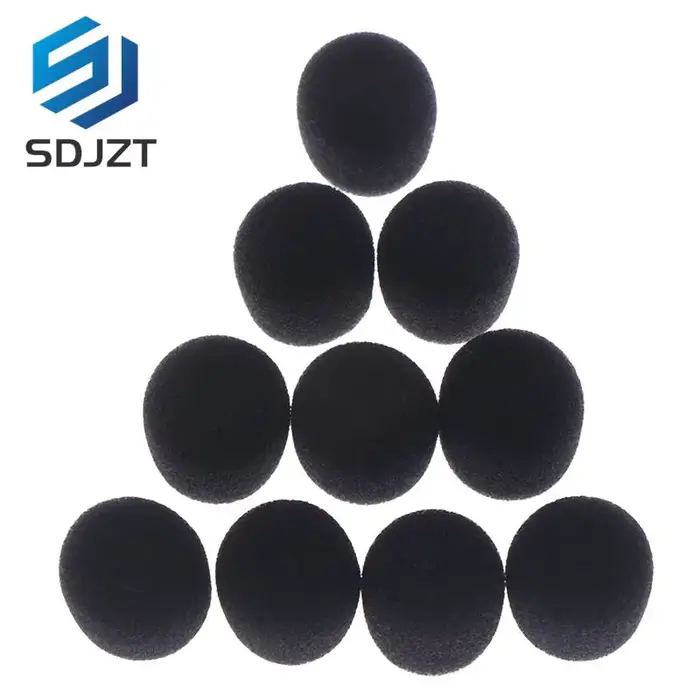 Mousse de remplacement pour casque, 10 pièces, 25x8mm, housse de Microphone, pare-brise pour casque