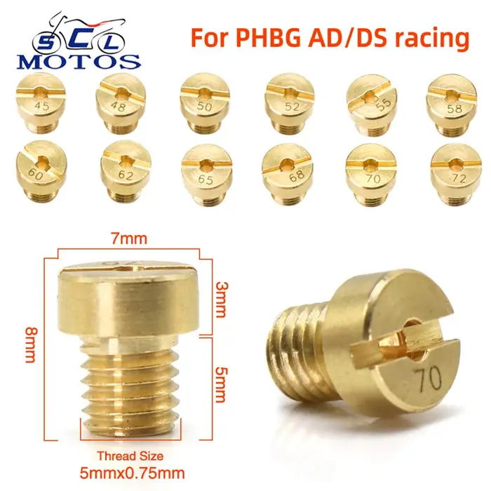 Sclenders os-Jet de Carburateur Filetage M5, Jet Principal AD/DS Racing pour Dellorto SHA PHBG NC PH