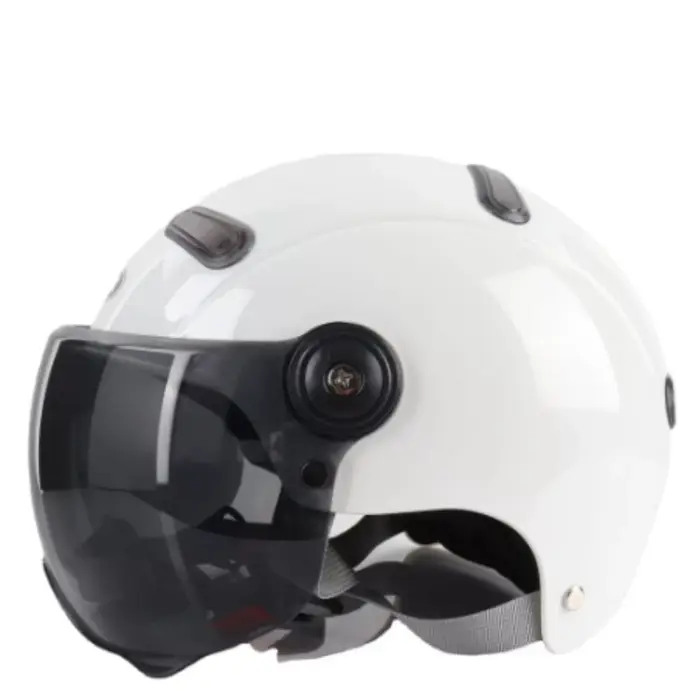 Casque de moto électrique adulte demi-casque Scooter moteur Crash casque moto vélo parasol Protectio