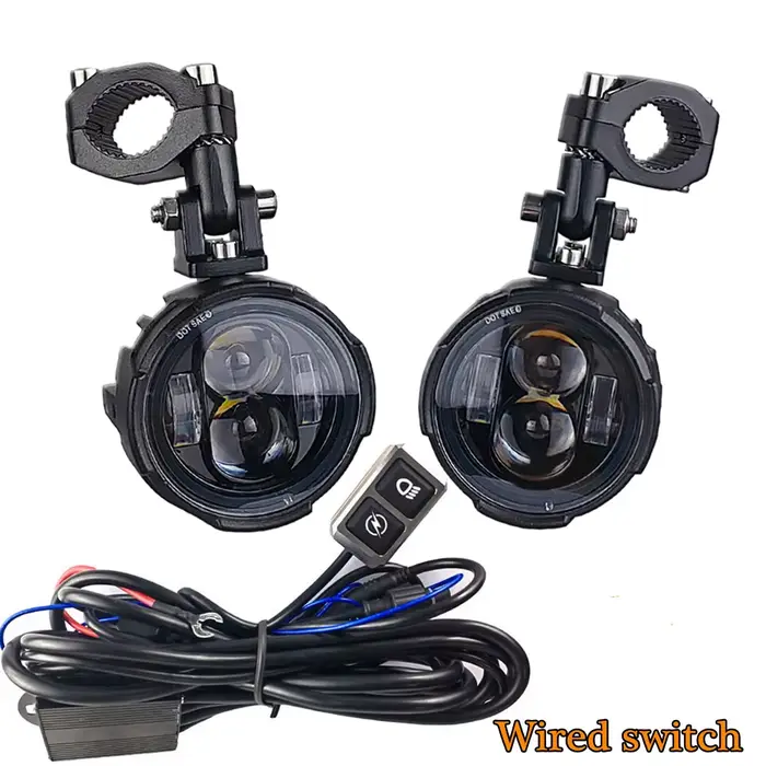 Phares antibrouillard LED pour moto, budgétaire de conduite auxiliaire, lampe de sauna, clignotant d