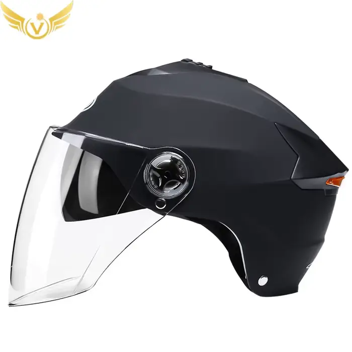 Casques de moto avec lumières LED, casque de cyclomoteur, Scooter électrique pour hommes et femmes, 