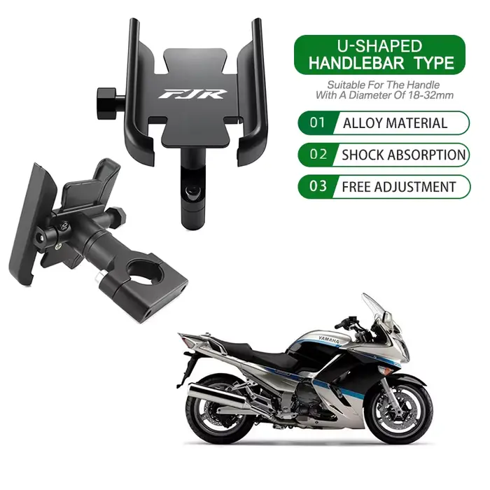 Support de téléphone de moto en alliage absorbant les chocs