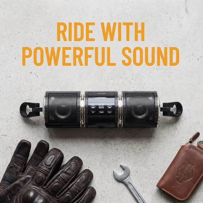 Système audio pour moto avec Bluetooth