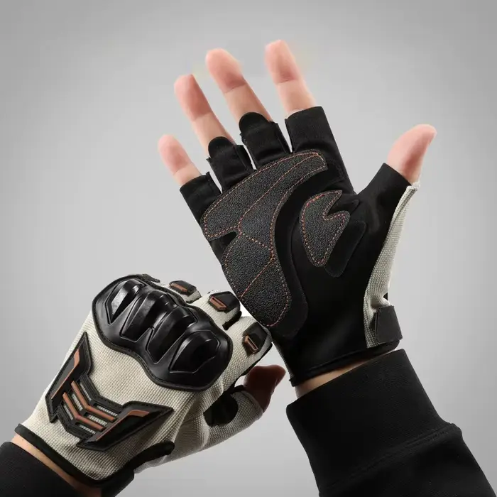 Gants de moto demi-doigts d'été
