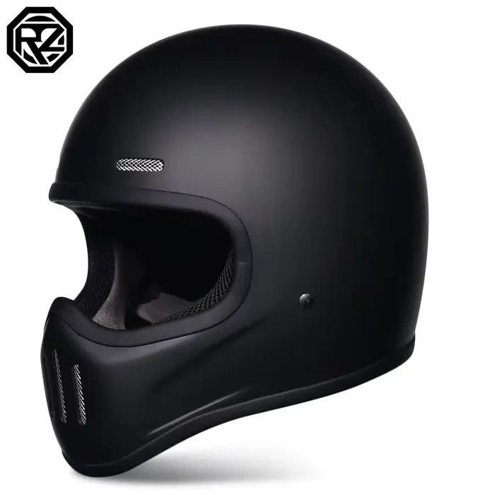 Casque de Moto Rétro à Visage Complet, Visière Transparente, Style TakStyle Japonais TT