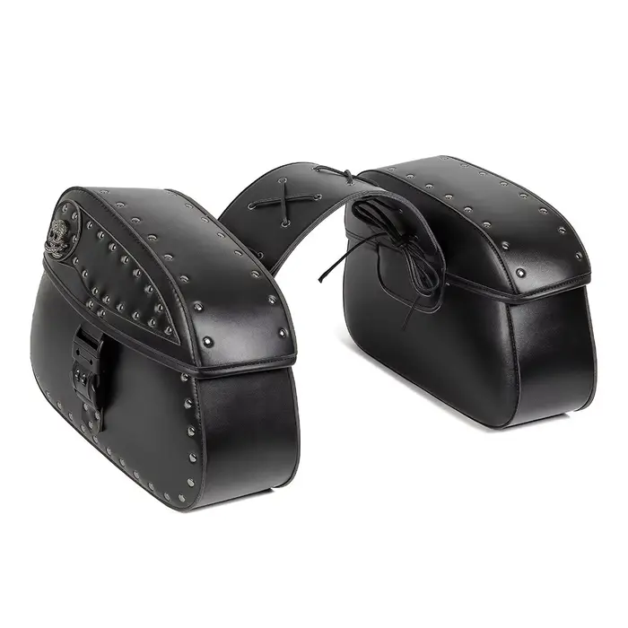 Sac latéral de moto rétro universel, sac suspendu Vintage Punk pour moto, sacoches de lancement en c