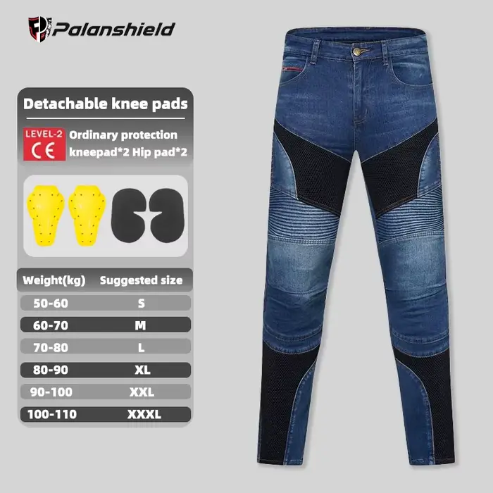 Pantalon de Moto en plein air pour hommes, équipement de protection, équitation, Touring, bleu, noir