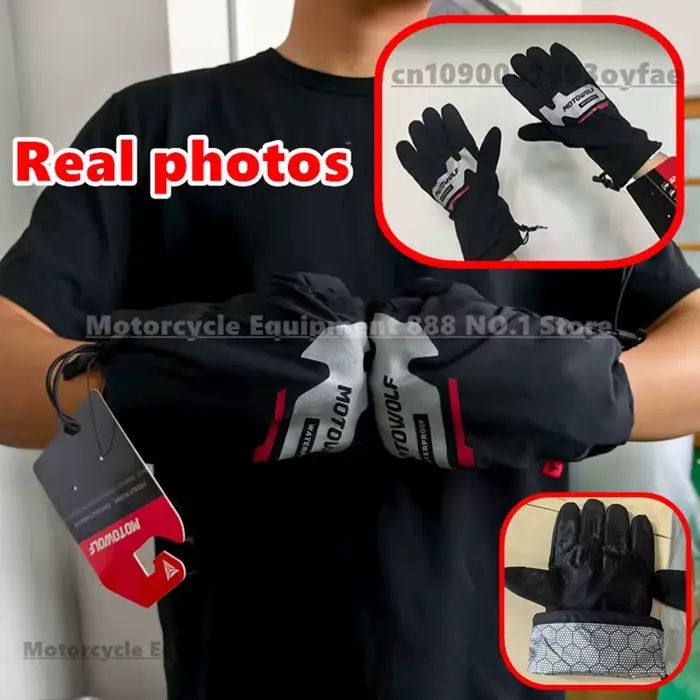 MOTOWOLF gants imperméables équipement de cyclisme lourd pluie à emporter cavalier Tram moto résistant à l'eau écran tactile anti-dérapant