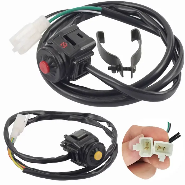 Joli universel pour moto, bouton poussoir rouge, démarreur de klaxon, vélo, RL, UTV, tourisme, sport