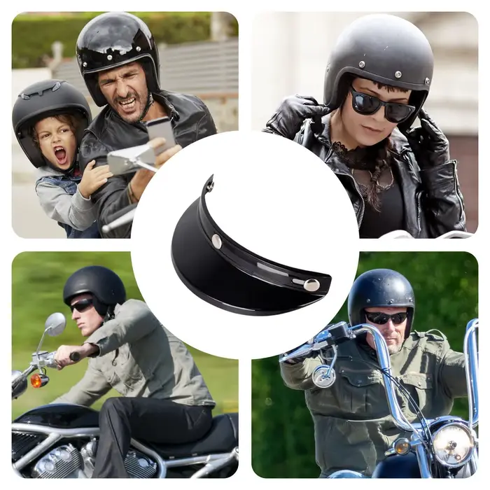 Visière de casque vintage universelle