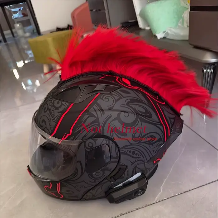 Nouvelles tresses en cheveux Mohawk pour décorations de casque de moto