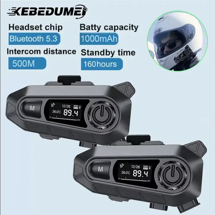 Casque Intercom Bluetooth 5.3 pour Moto