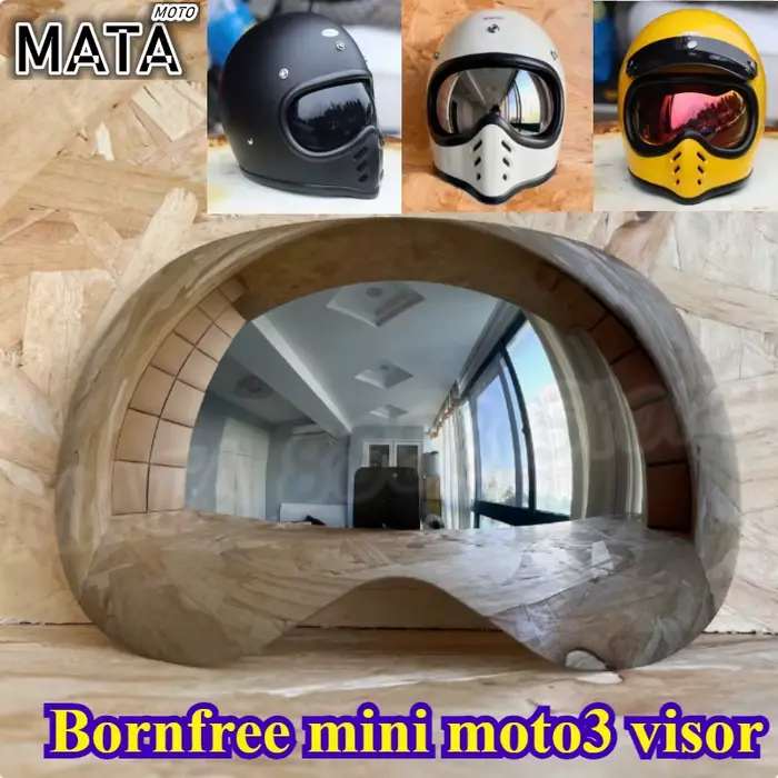 Casque Bornfree visière intégrée accessoires Mini Moto3