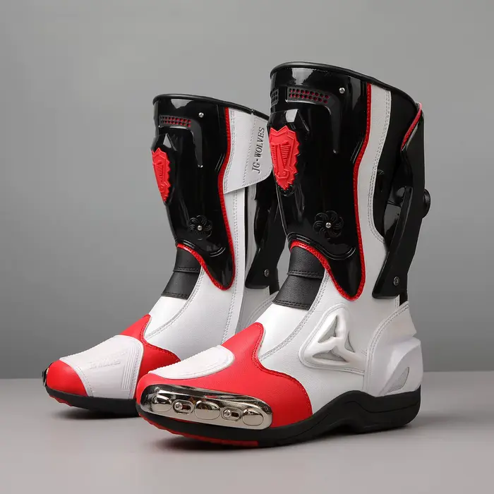 Bottes de motocross imperméables, bottes de moto tout-terrain avec embout acier, certifiées CE, pour