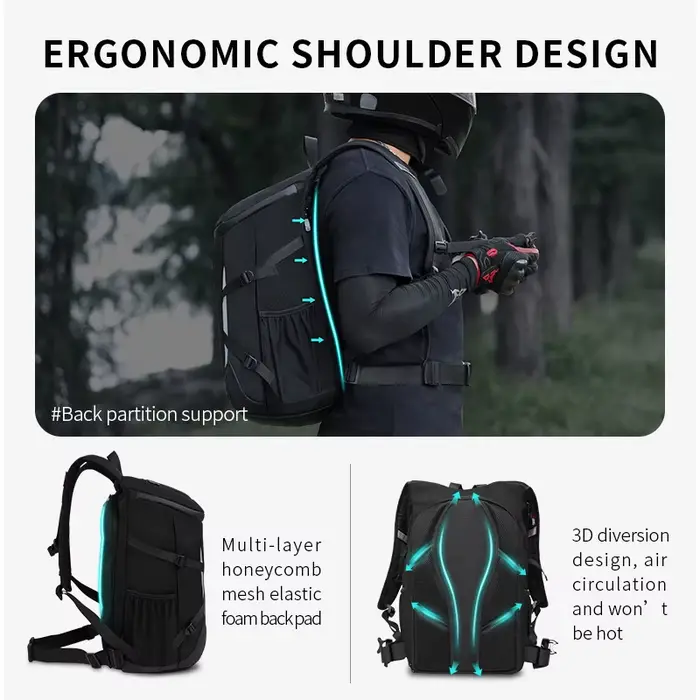 Sac à dos d'équitation pour casque de moto