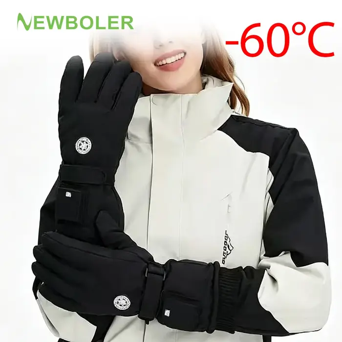 Gants chauffants d'hiver pour hommes et femmes, gants thermiques chauffants pour moto, pour motoneige, coupe-vent, gants chauds et imperméables pour la conduite.
