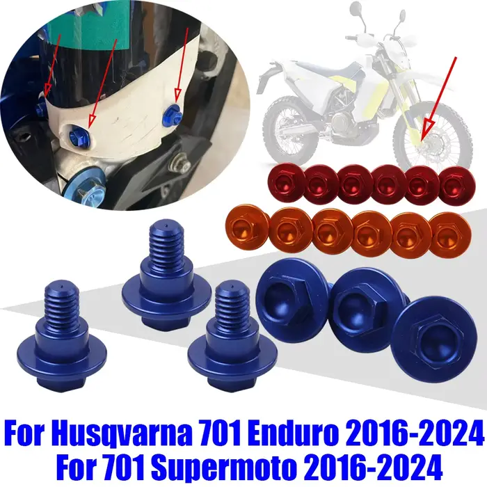 Vis de 2, 2 de protection de fourche avant pour Husqvarna