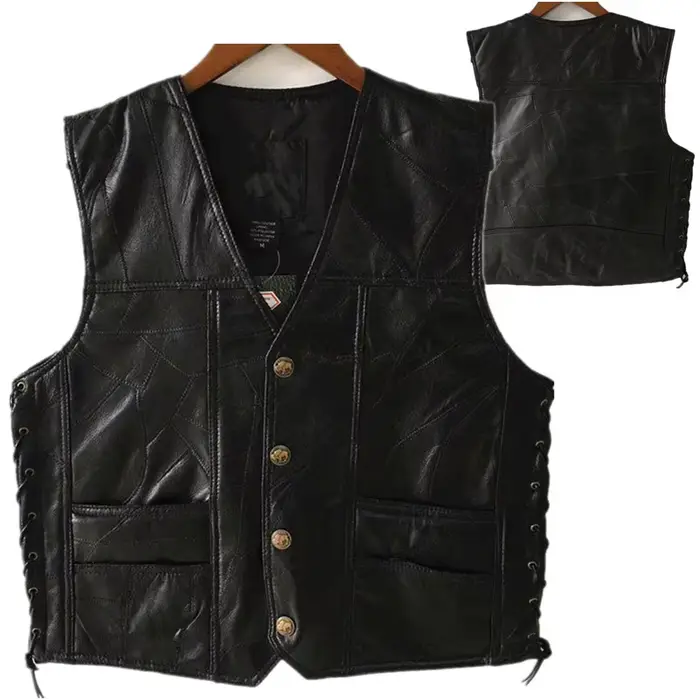 Veste de moto vintage en cuir véritable pour homme, vêtements de moto, veste de motard, veste de mot