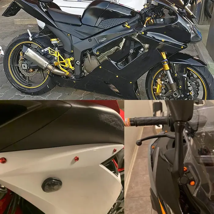 Analyste de boulons de carénage CNC complets universels pour moto, vis de travail de tambour pour BM