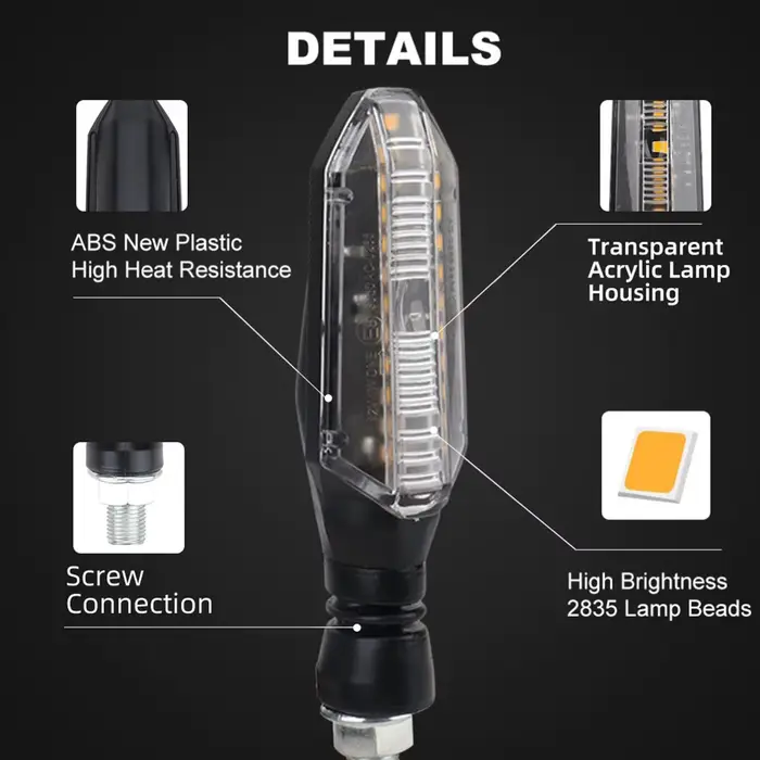 Clignotants LED pour Moto, enquêter Arrière pour Honda et Yamaha