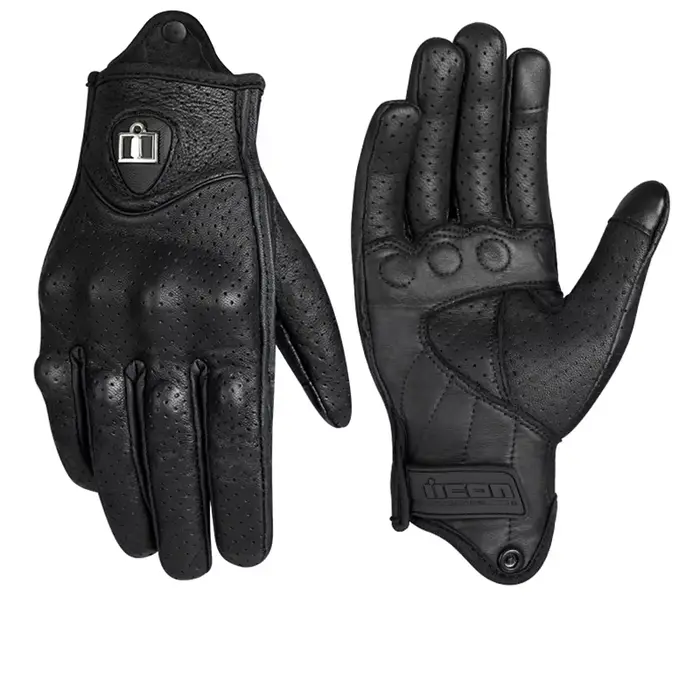 Gants de protection en cuir pour hommes et femmes, équipement de Moto respirant d'été, accessoires d