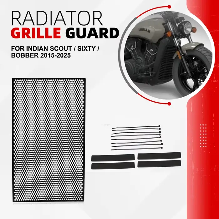 Accessoires de moto pour Indian Scout / Sixty / Bobber 2015-2021 2022 2023 2024 2025 Protection de calandre de radiateur