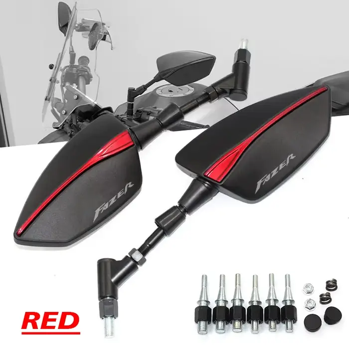 Rétroviseurs arrière gauche droit pour moto, filetage pour Yamaha FZ1 FZ6 FZ8 Fazer fz1 fz6 fz8 FZ f