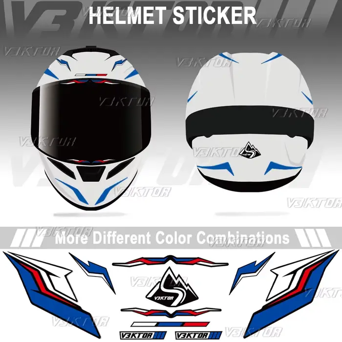 Autocollant réfléchissant pour casque de moto
