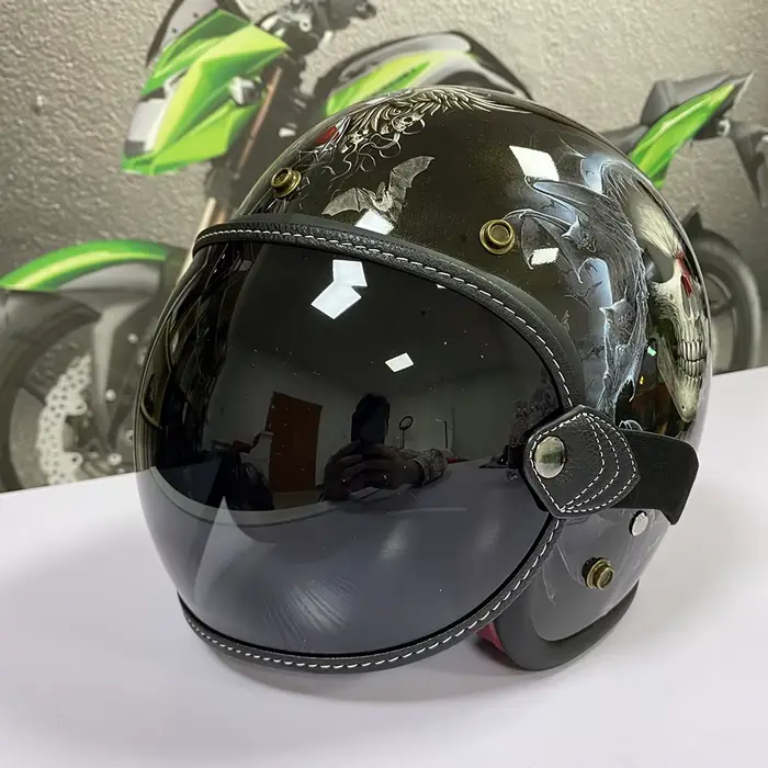 Visière universelle pour casque de moto, visière de bouclier à bulles, demi-casques à visage ouvert 