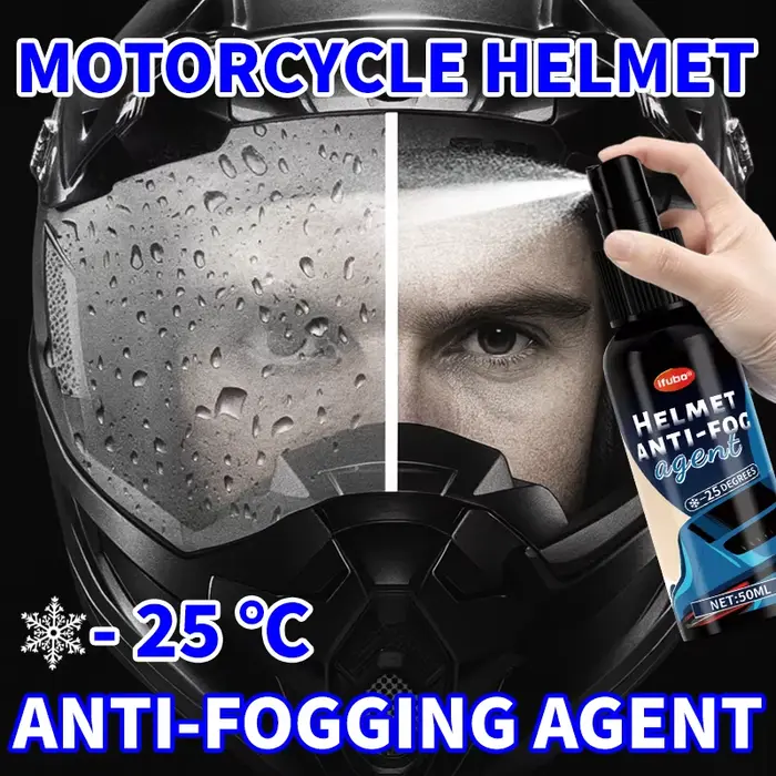 IFUBO Spray anti-buée pour casque 50ml -25 ° Désembueur multi-usages pour miroirs de moto et de voiture