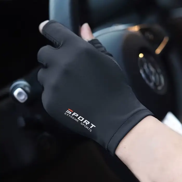 1 paire de gants de moto respirants en soie glacée, antidérapants, Anti-UV, pour Sports de plein air