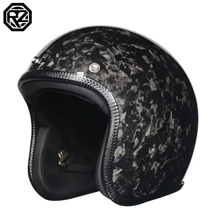 ORZ-Casque de moto à face ouverte, Demi-casque en carbone 3/4