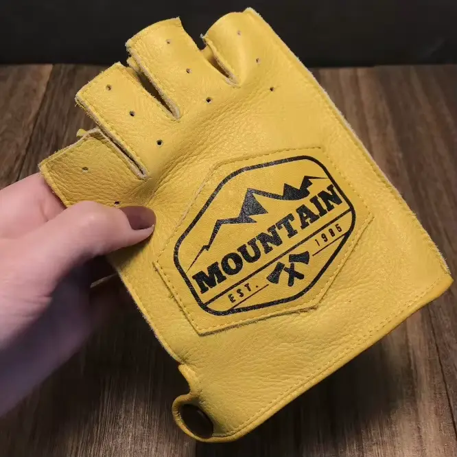 Gants de moto en cuir de vache véritable, demi-doigts, rétro, pour hommes et femmes, pour la course,