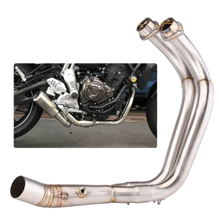 Pour MT-07 FZ-07 MT07 FZ07 XSR700 2014-2023 système de silencieux de tuyau avant d'échappement de mo