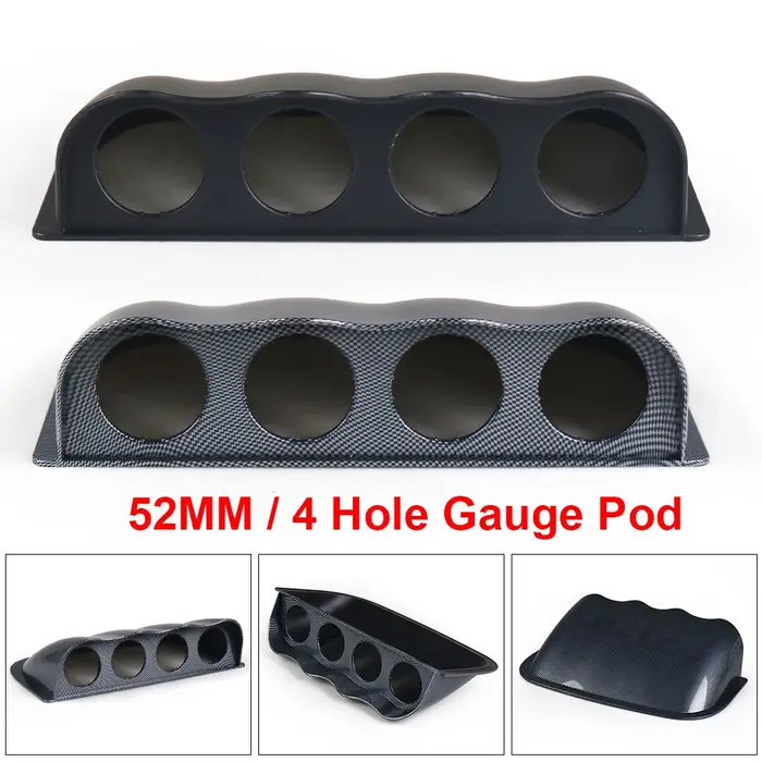 Tableau de bord universel de course, 2 pouces, 52MM, 4 trous, support de jauge Quad, Pod ABS, tablea
