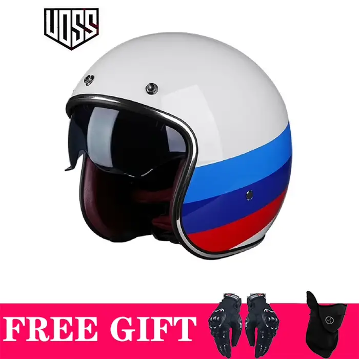 Casque de moto professionnel léger Jet Capacete de Style français Vespa Scooter